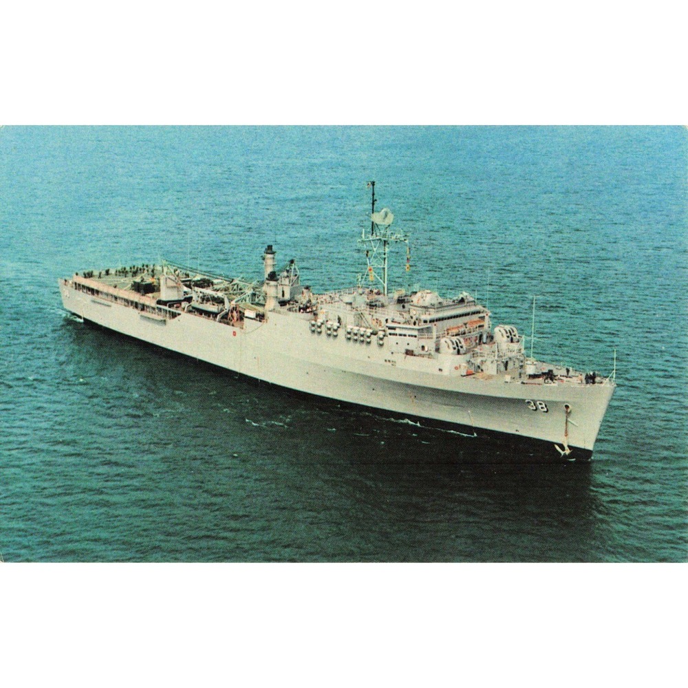 Vintage USS Pensacola LSD-38 Dock Landing Ship Postcard US Navy P6153 Norfolk VA